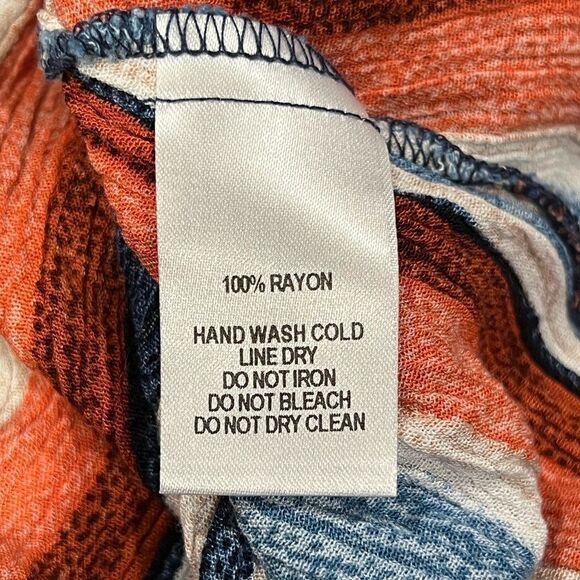 Lulu’s Angelene Blue and Orange Striped Sleeveless Romper Women’s Small - Picture 3 of 5